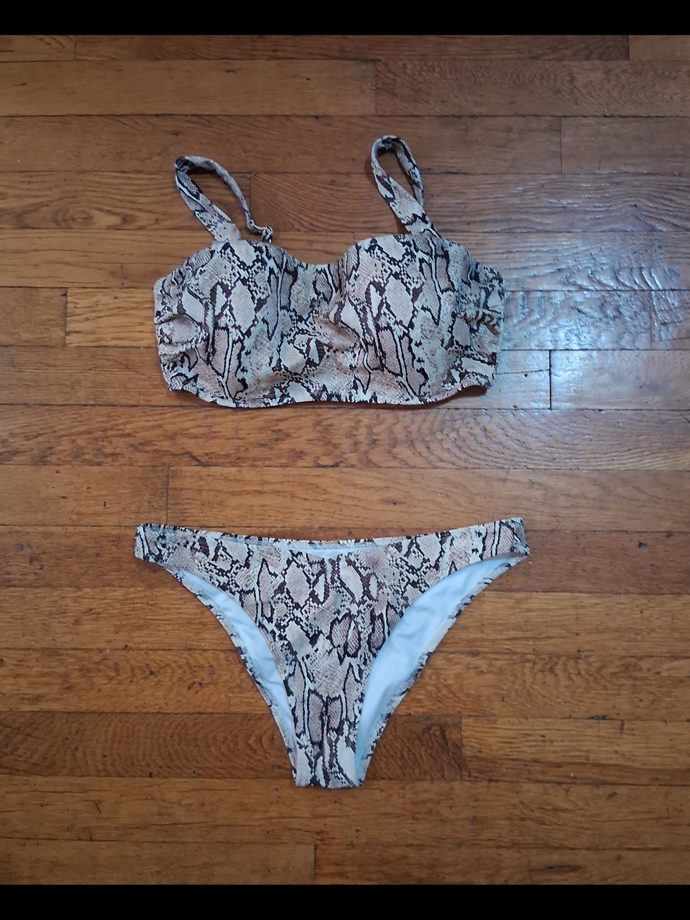 Shade & Shore Snake Print Bikini Top and Bottom